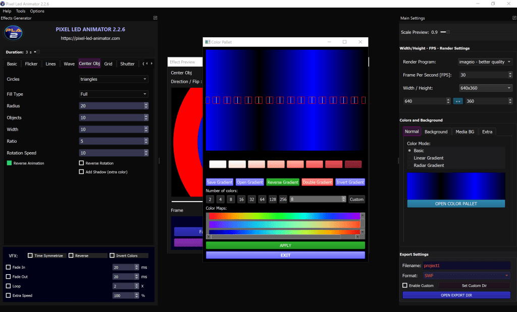 Color Pallet pixel Led