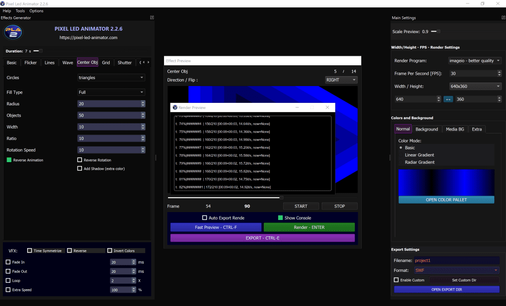 Rendering Pixel LED Effects