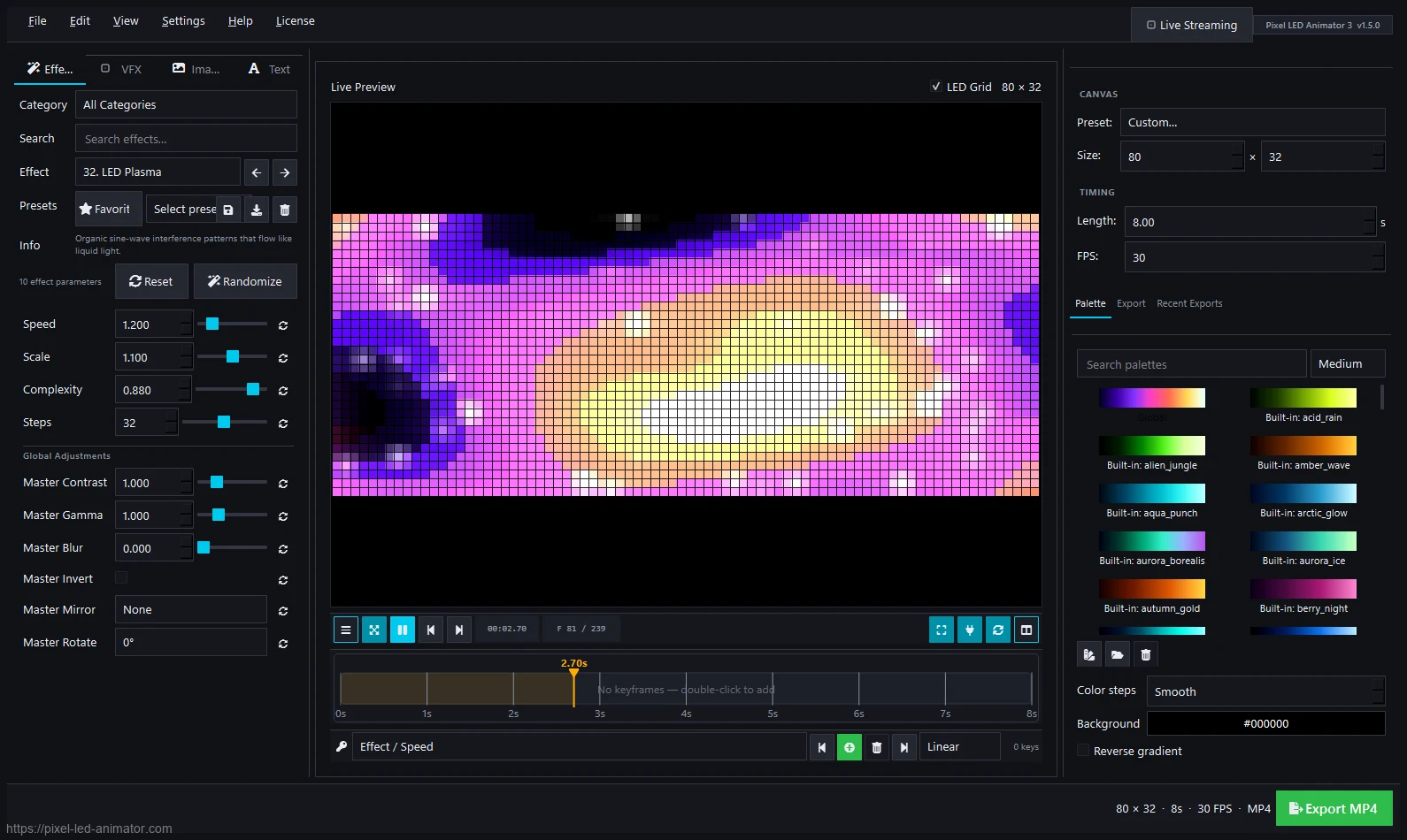 Free pixel LED effects collage for download