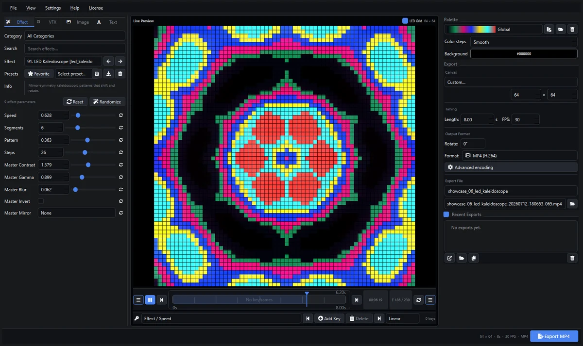 Neon kaleidoscope