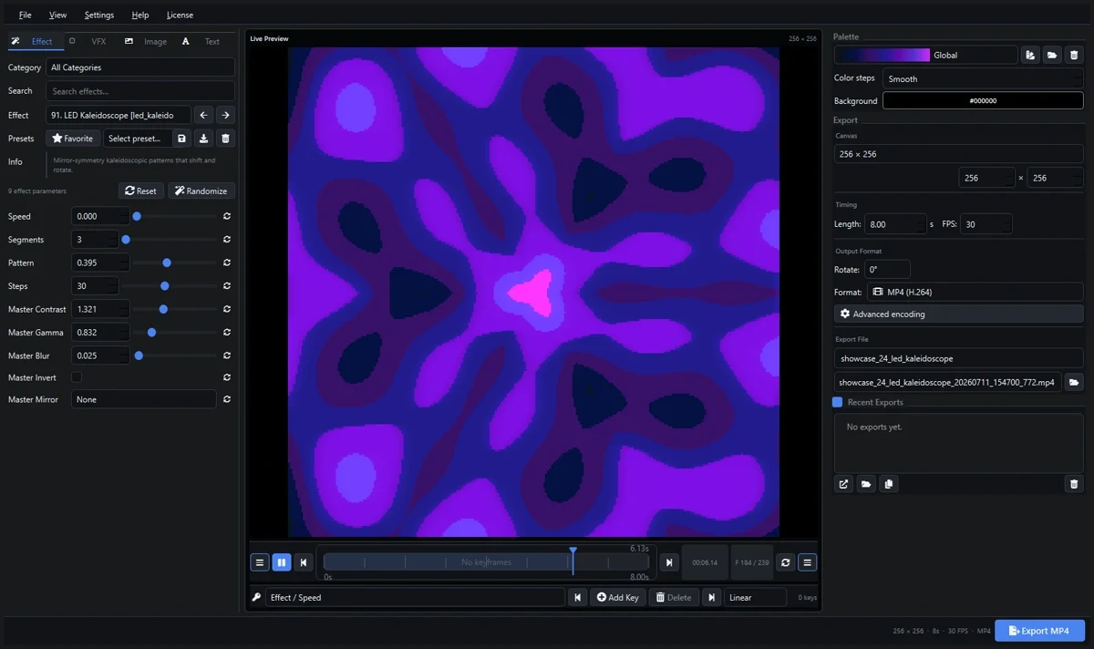 Neon kaleidoscope