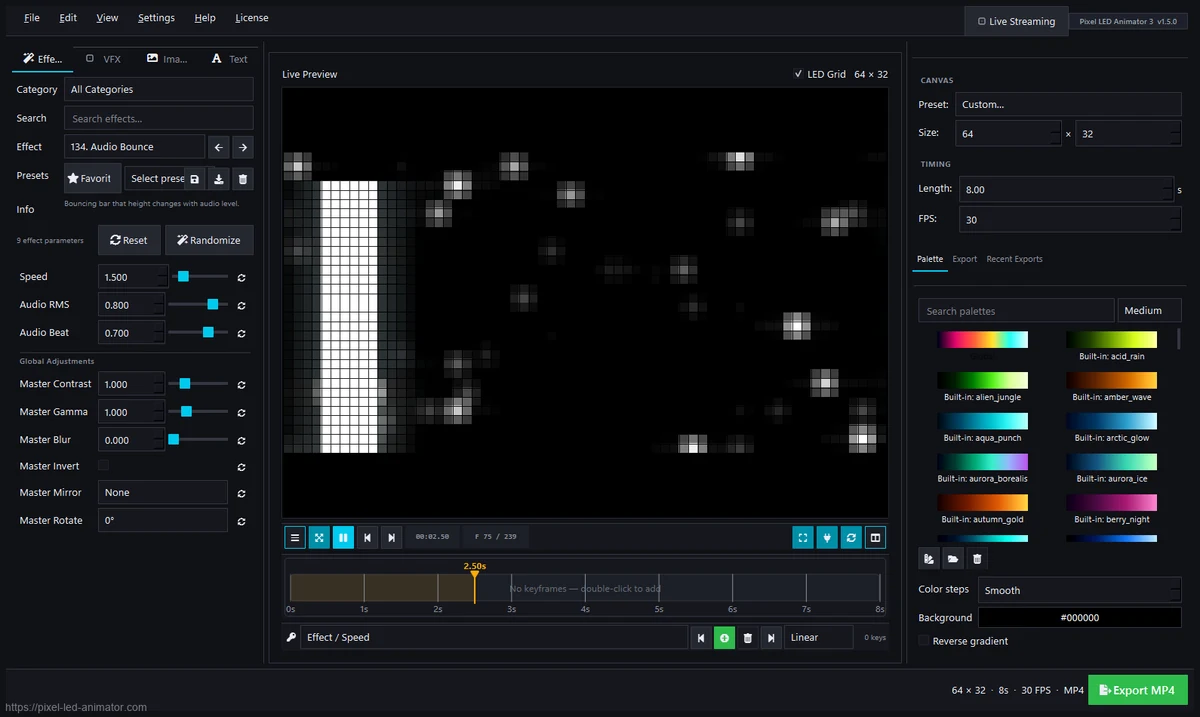 Pixel LED Animator V2.4.0 – Create Effects for LED Edit Software